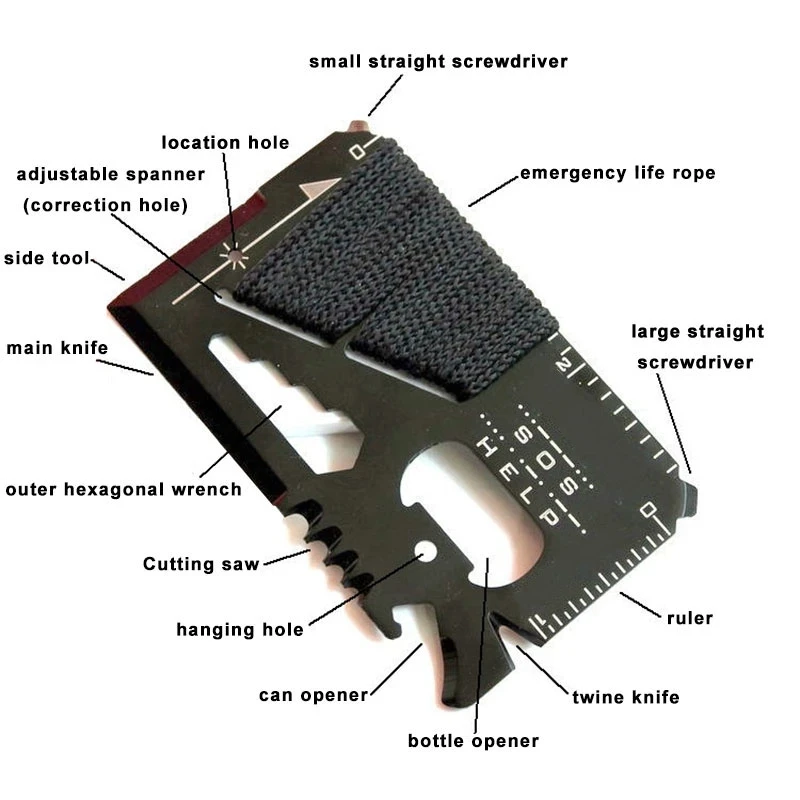 Multitool Credit Card - EDC 신용 카드 다기능 포켓 사냥
