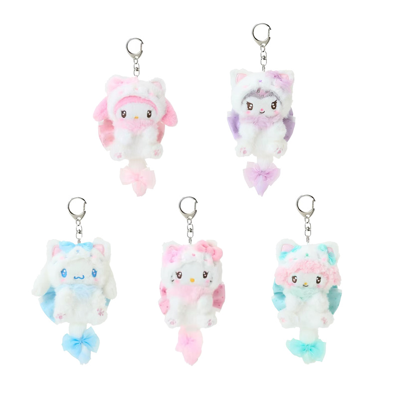 Carabiner Keychain - 헬로키티 크림캣 보우낫 코스튬 빅테일 시리즈