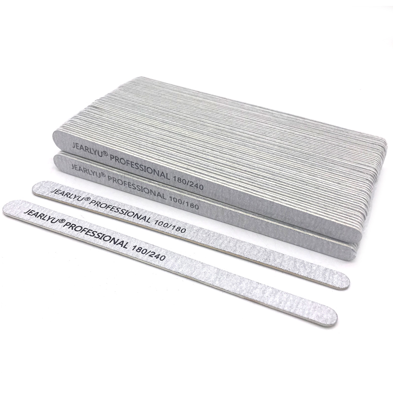 Nail File Titanium - 100/200pcs 나무 네일 파일 100/180/240 회색