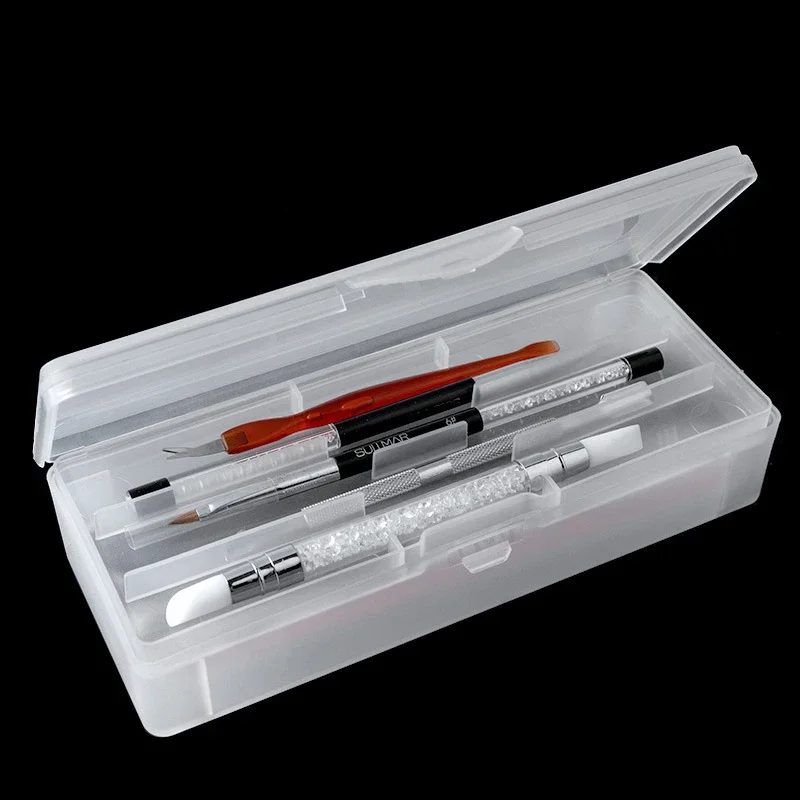 1Pc 직사각형 더블 레이어 네일 아트 도구 빈 보관  - Nail File Titanium 리뷰 및 가격