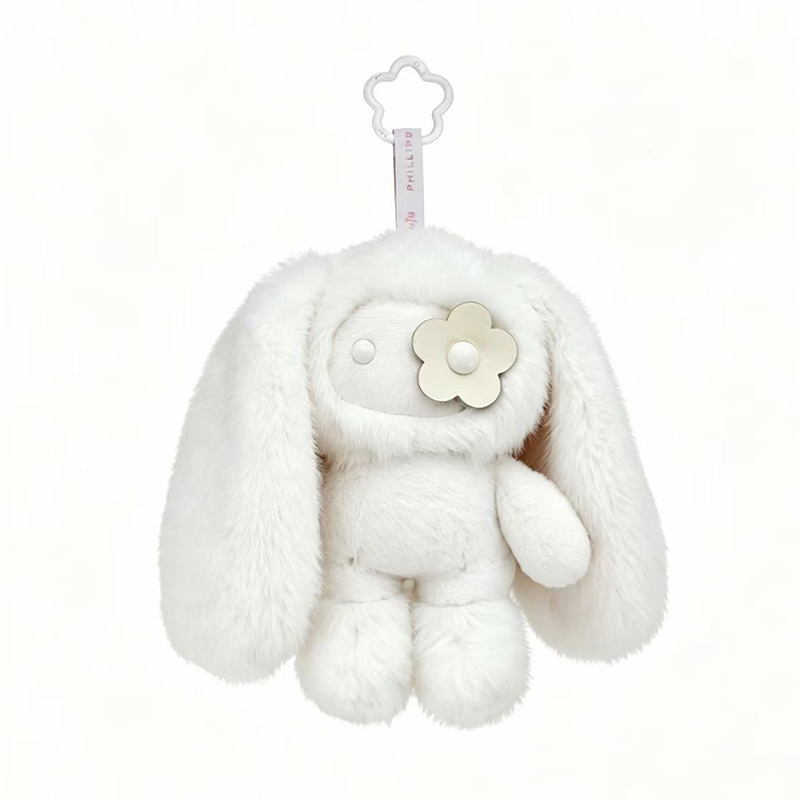 18cm 귀여운 주주 토끼 인형 열쇠고리 꽃눈 토끼 인 - Carabiner Keychain 리뷰 및 가격