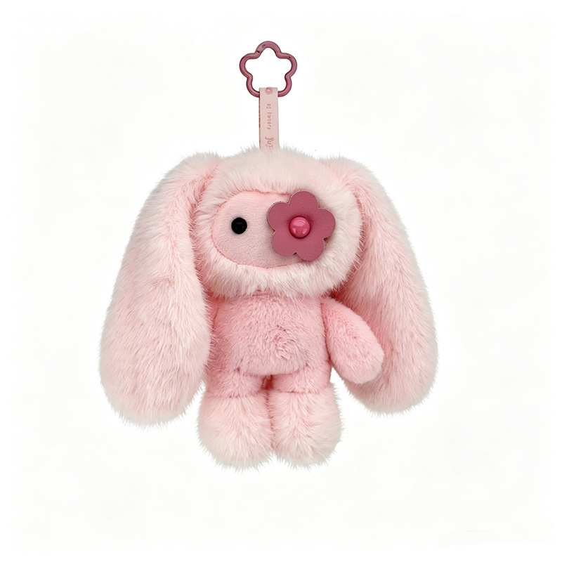 18cm 귀여운 주주 토끼 인형 열쇠고리 꽃눈 토끼 인 - Carabiner Keychain 리뷰 및 가격