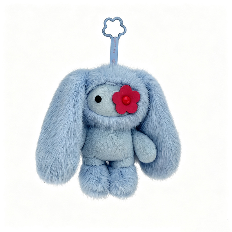 18cm 귀여운 주주 토끼 인형 열쇠고리 꽃눈 토끼 인 - Carabiner Keychain 리뷰 및 가격