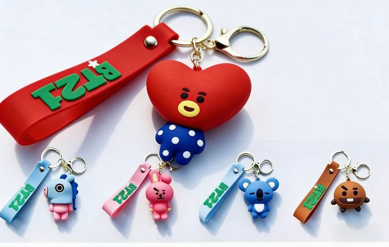 새로운 BT21 코야 RJ 슈키 쿠키 타타 치미 망 키 - Carabiner Keychain 리뷰 및 가격