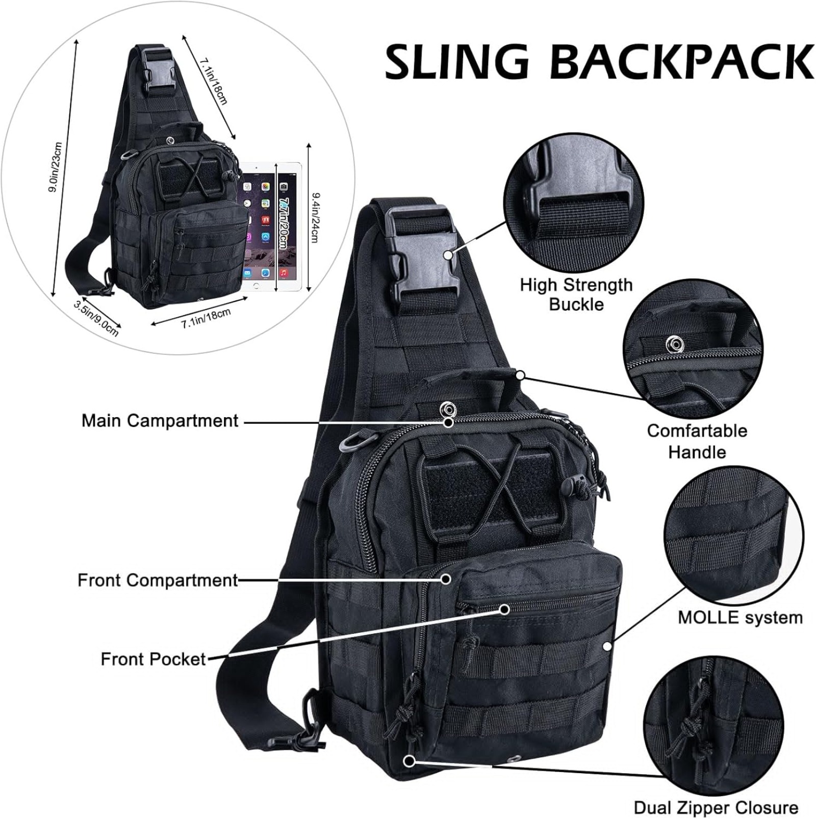전술 슬링 체스트 팩 내구성 있는 나일론 EDC 가방  - Edc Everyday Carry Bag 리뷰 및 가격