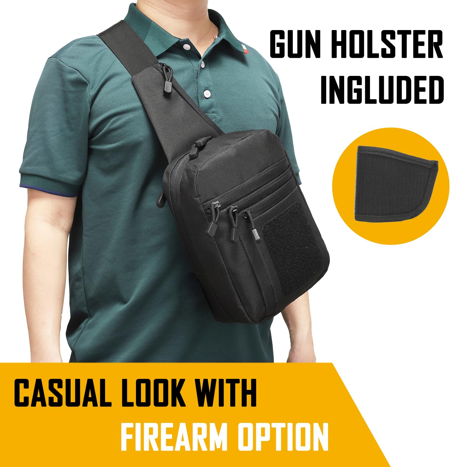 남성용 은닉 휴대 크로스바디 백, CCW 슬링 백 ED - Appendix Carry Edc 리뷰 및 가격